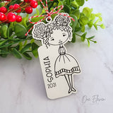 Girl with Curls Ornament