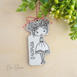 Girl with Curls Ornament