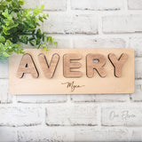 Name Puzzle Sign - Marble